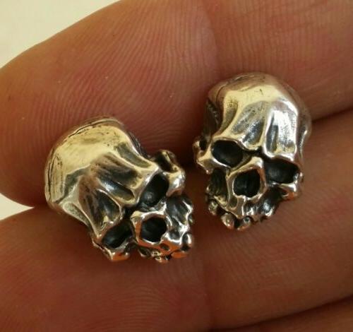 orecchini argento 925 uomo teschio unici