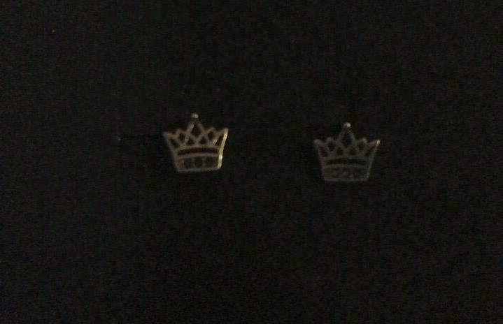 orecchini argento corone