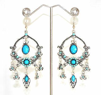 orecchini argento donna pendenti etnici pietre cristalli