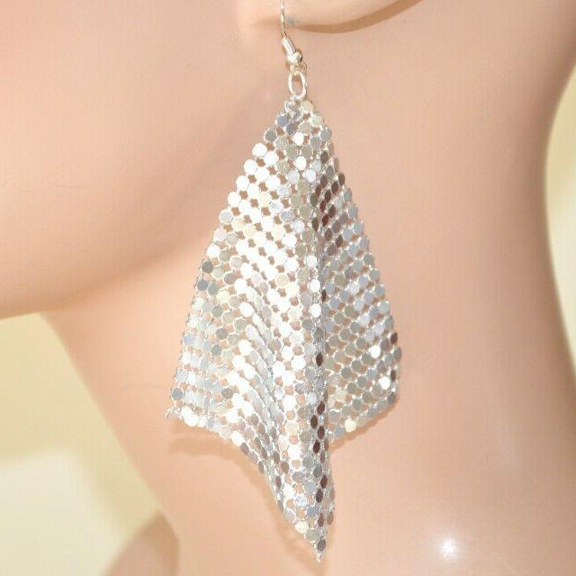 orecchini argento platino donna pendenti nido ape