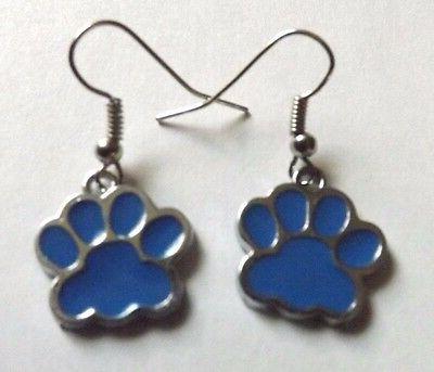 orecchini argento trace da zampa blu 18x17