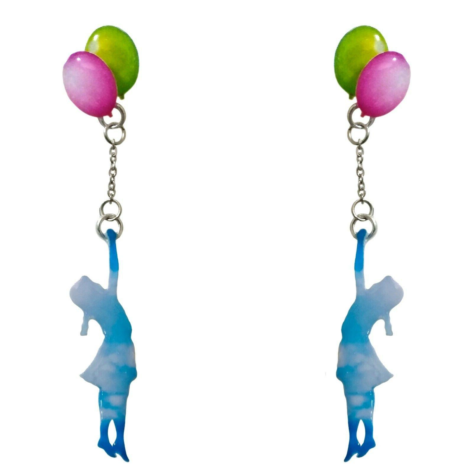orecchini artigianali bambina con palloncini colorati in