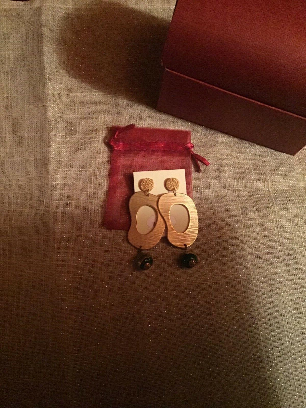 orecchini artigianali bronzo dorato