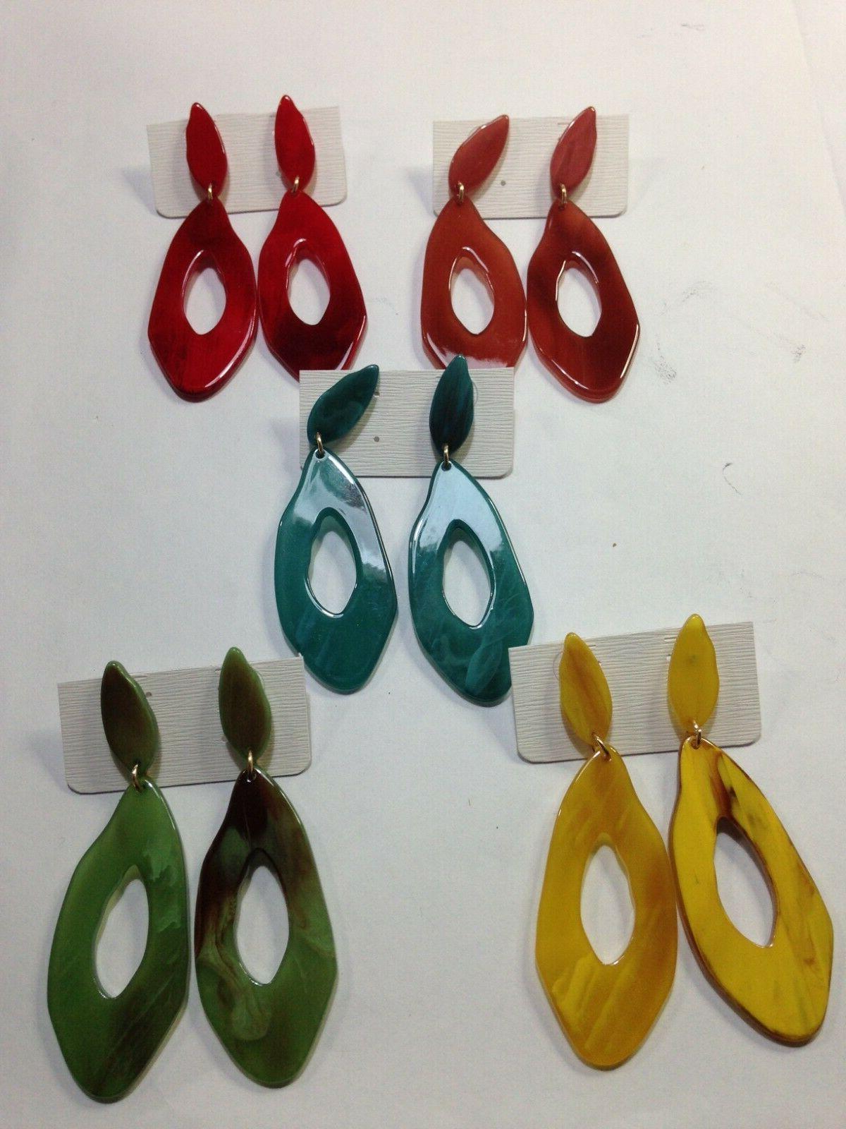 orecchini assortiti goccia cava colorata sxo0003