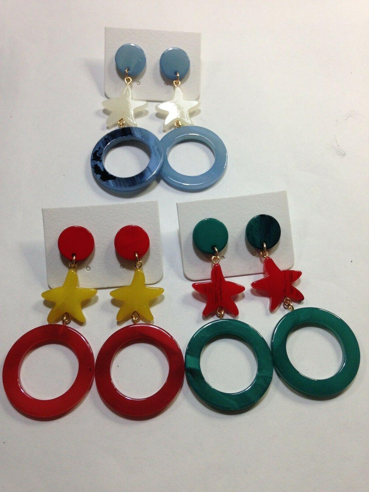 orecchini assortiti stella marina e tondo cavo
