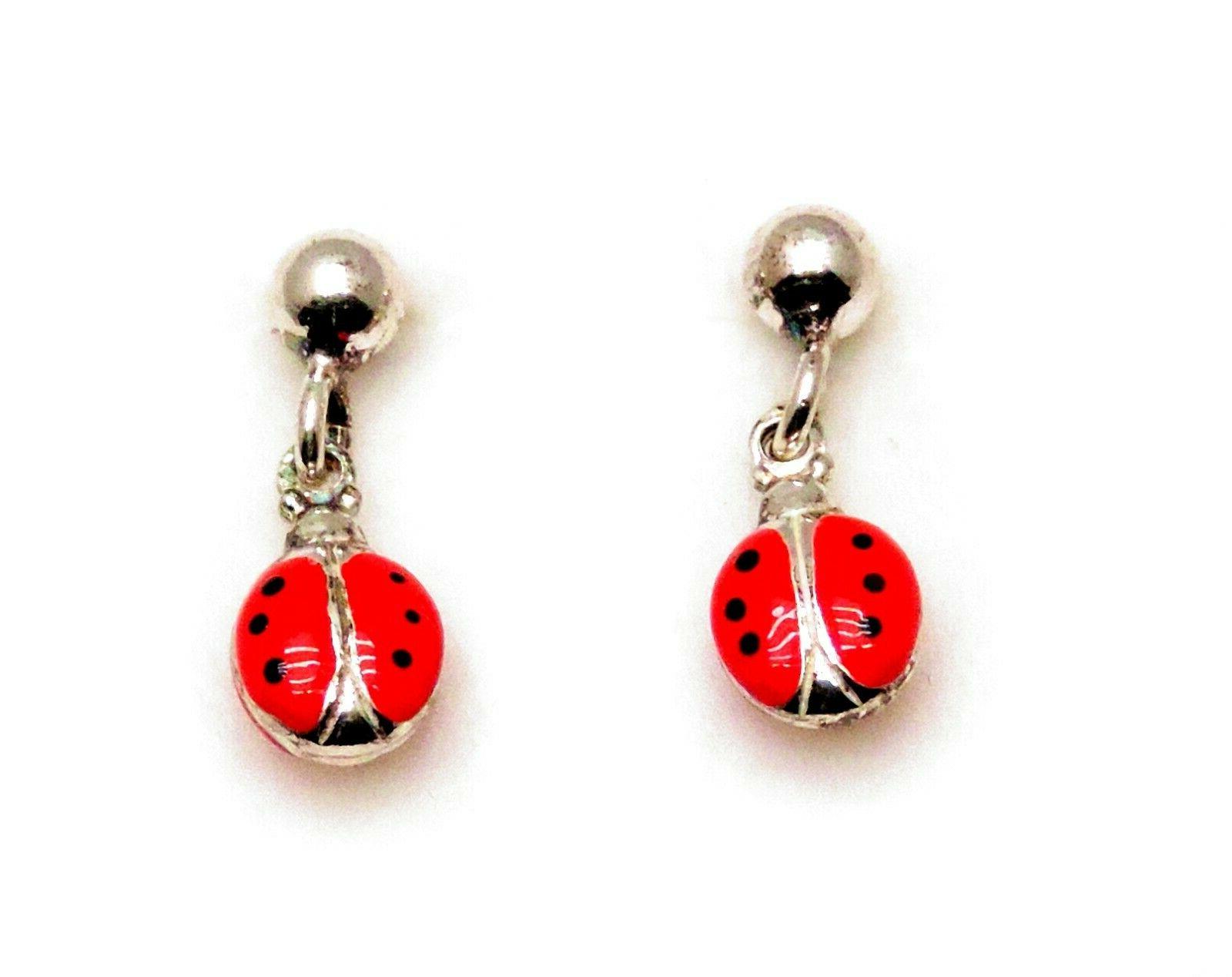 orecchini bambina argento 925 coccinella