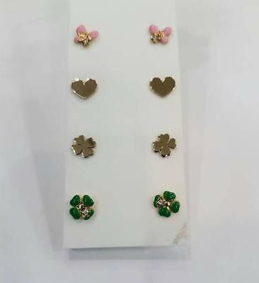 orecchini bambina argento 925 placcato oro cuore