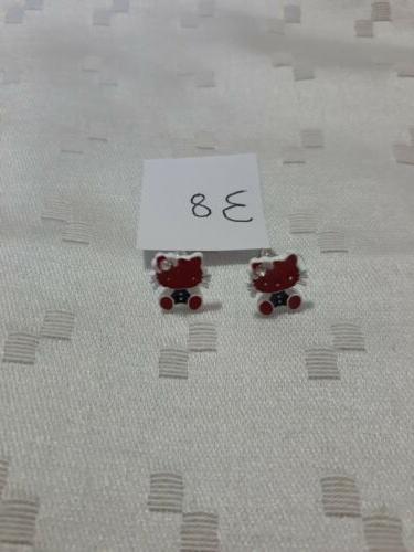 orecchini bambina gatto colore rosso