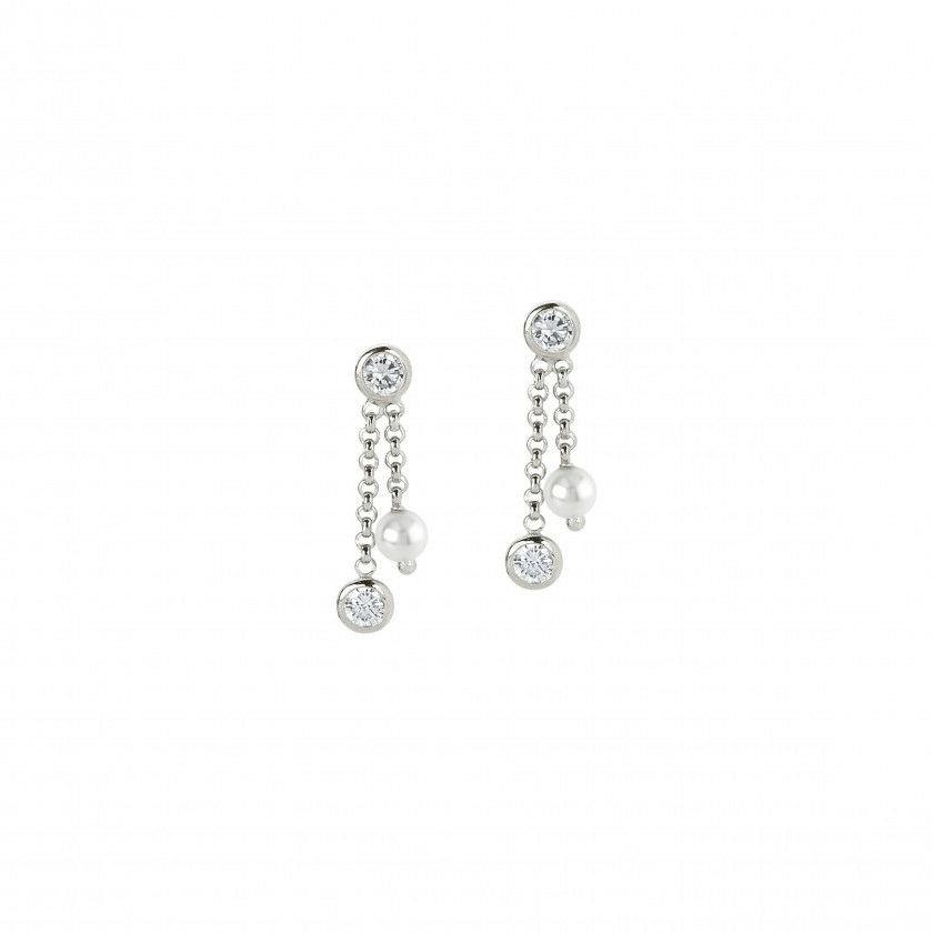 orecchini bella in argento con zirconi e