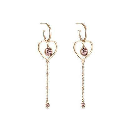 orecchini bgh22 cuore in acciaio pvd oro