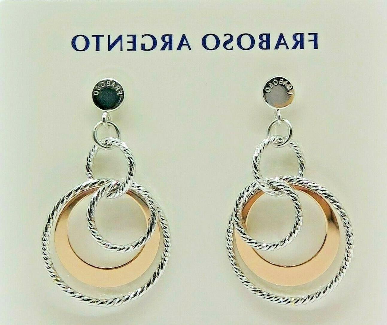 orecchini bicolore 925