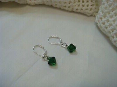 orecchini biconi swarovski verdi art 271