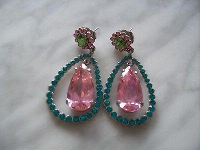 orecchini bigiotteria pendenti a goccia con strass