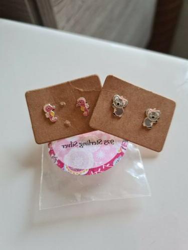 orecchini bimba argento e smalto