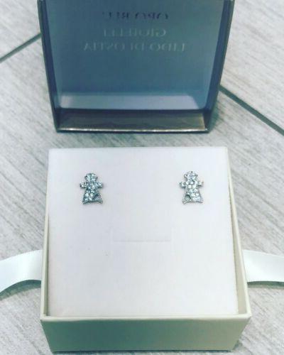 orecchini bimba bebe argento 925 cristalli swarovski
