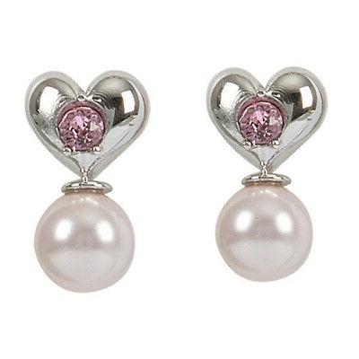 orecchini bimba in argento 925 cuore e