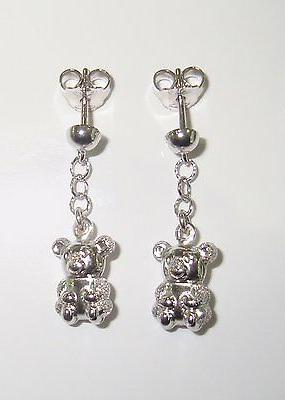 orecchini bimba pendenti orsetti oro 18 kt