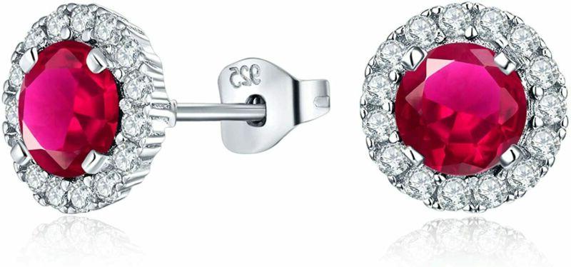 orecchini birthstone in argento 925 donna con