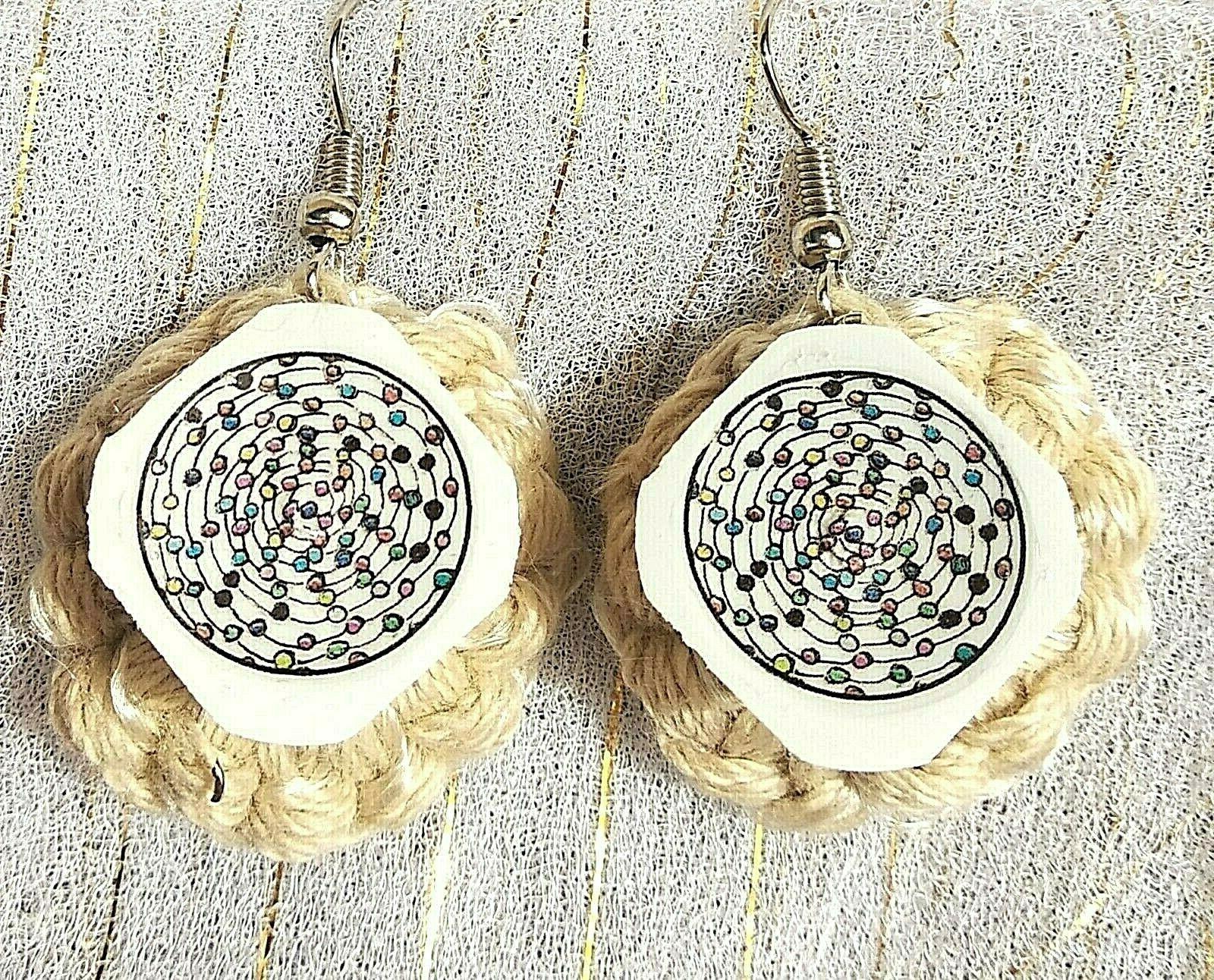 orecchini boho chic macrame 1 rainbow dots
