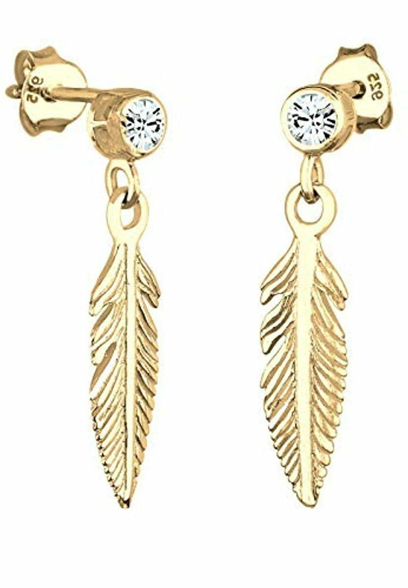 orecchini boho di piume da donna con