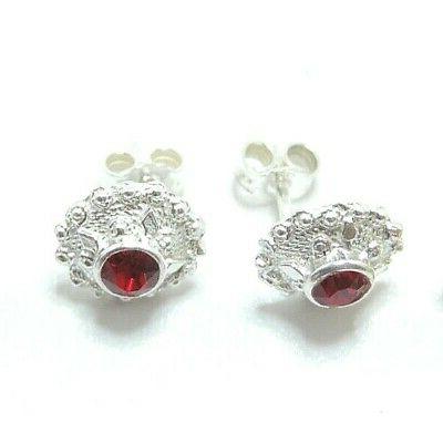 orecchini bottone filigrana sarda in argento 800gioielli