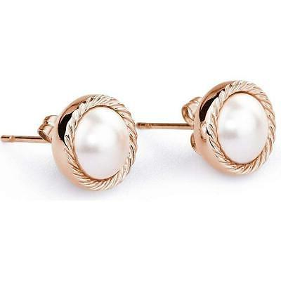 orecchini brf21 acciaio pvd oro rosa con