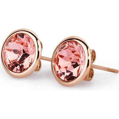 orecchini brt24 in acciaio pvd oro rosa