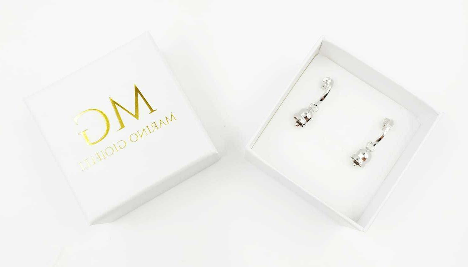 orecchini campanella tutta liscia in argento 925