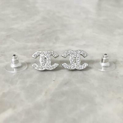 orecchini cc logo argento strass 09v 0372