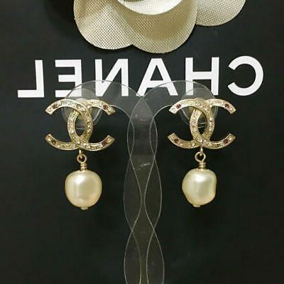 orecchini cc logo oro chiaro goccia perle