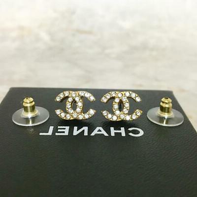 orecchini cc logo oro strass 01p 0323