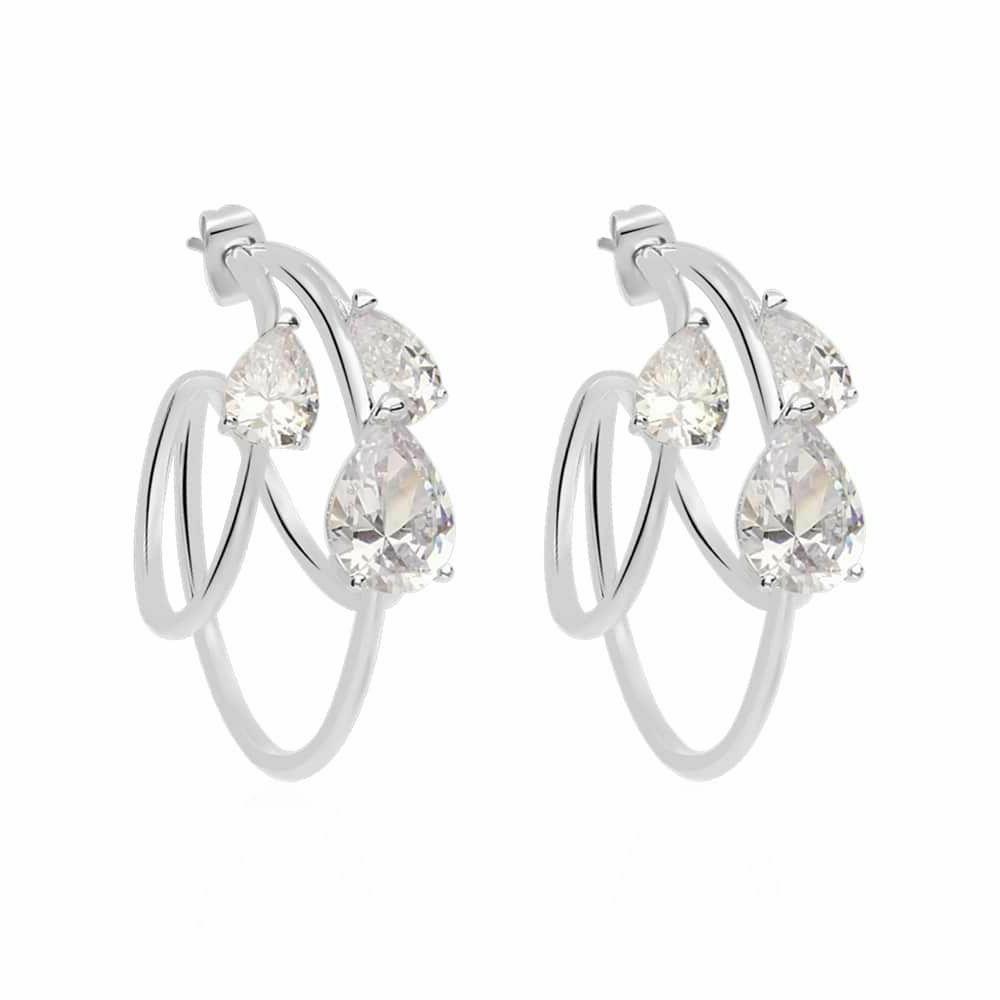 orecchini cerchi con pietre a goccia 1669080
