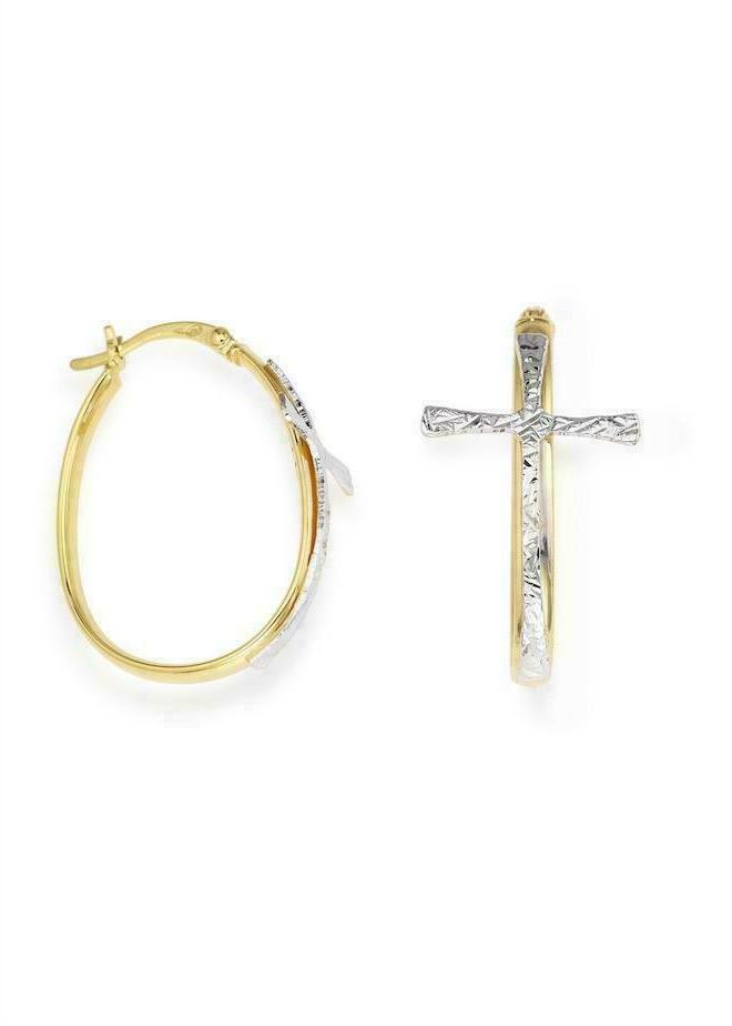 orecchini cerchi croce donna argento 925 orgogb