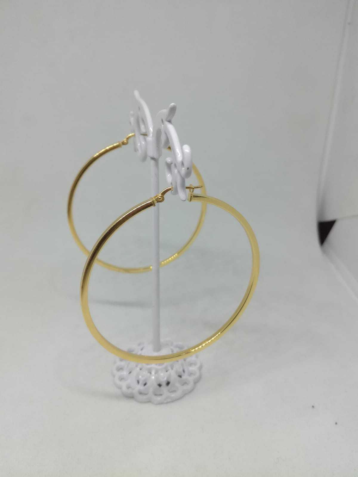 orecchini cerchi donna argento dorato 925 1000