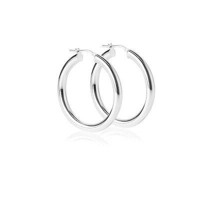 orecchini cerchi in argento collezione rock j4725