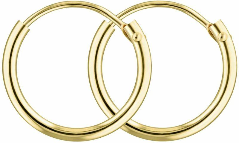 orecchini cerchi piccoli in oro giallo 333