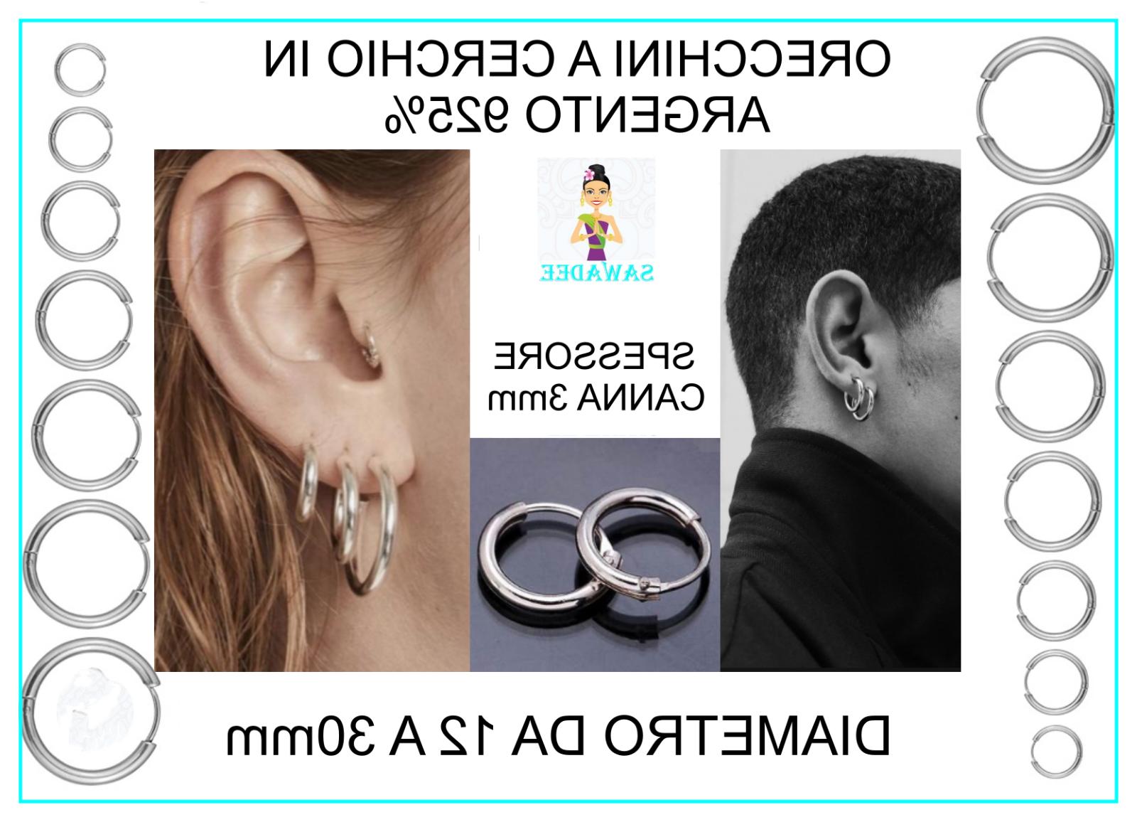orecchini cerchietto cerchio in argento 925 percent