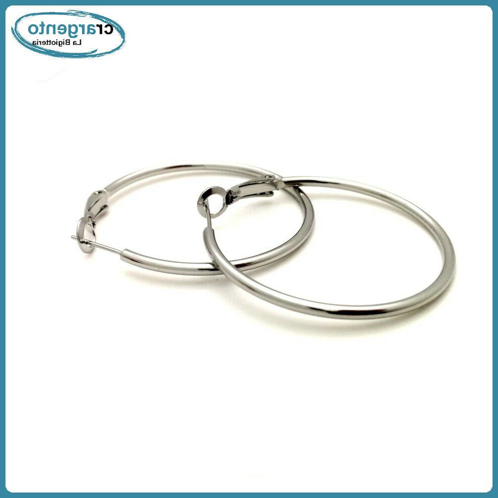 orecchini cerchio acciaio inox donna a in