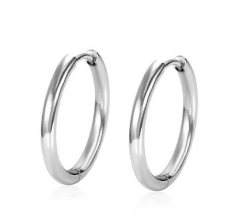 orecchini cerchio argentati donna uomo moda 2020