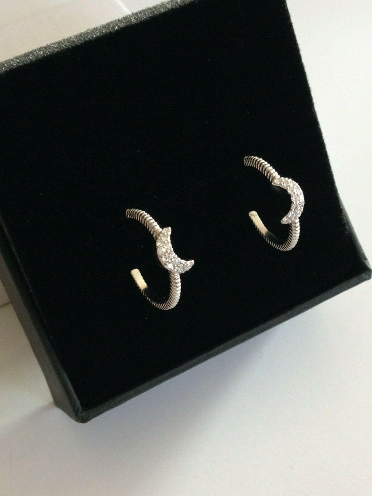 orecchini cerchio argento 925 con centrale luna