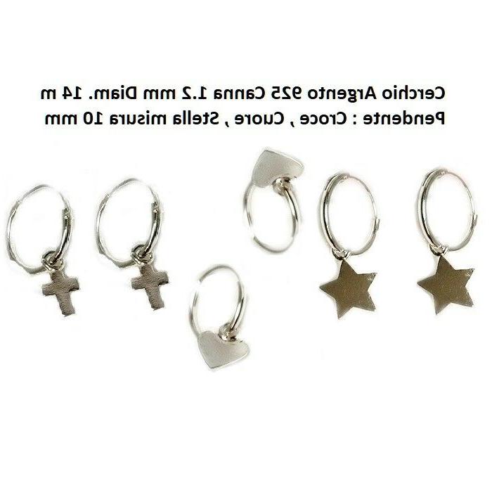 orecchini cerchio argento 925 uomo donna con