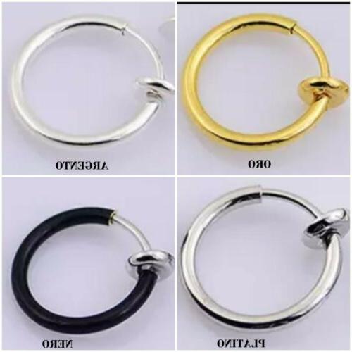 orecchini cerchio cerchietto finti clip 9mm 4paia