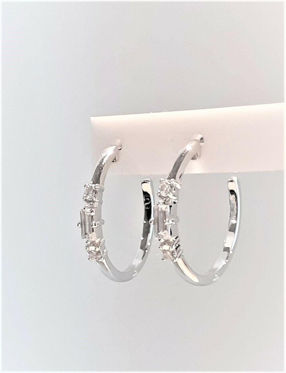 orecchini cerchio con cristalli swarovski silver lp2007