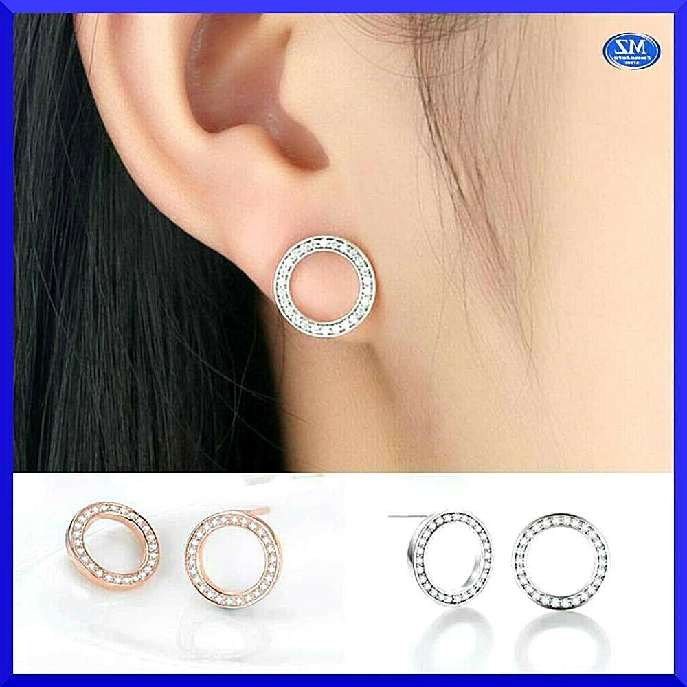 orecchini cerchio con zirconi in argento 925