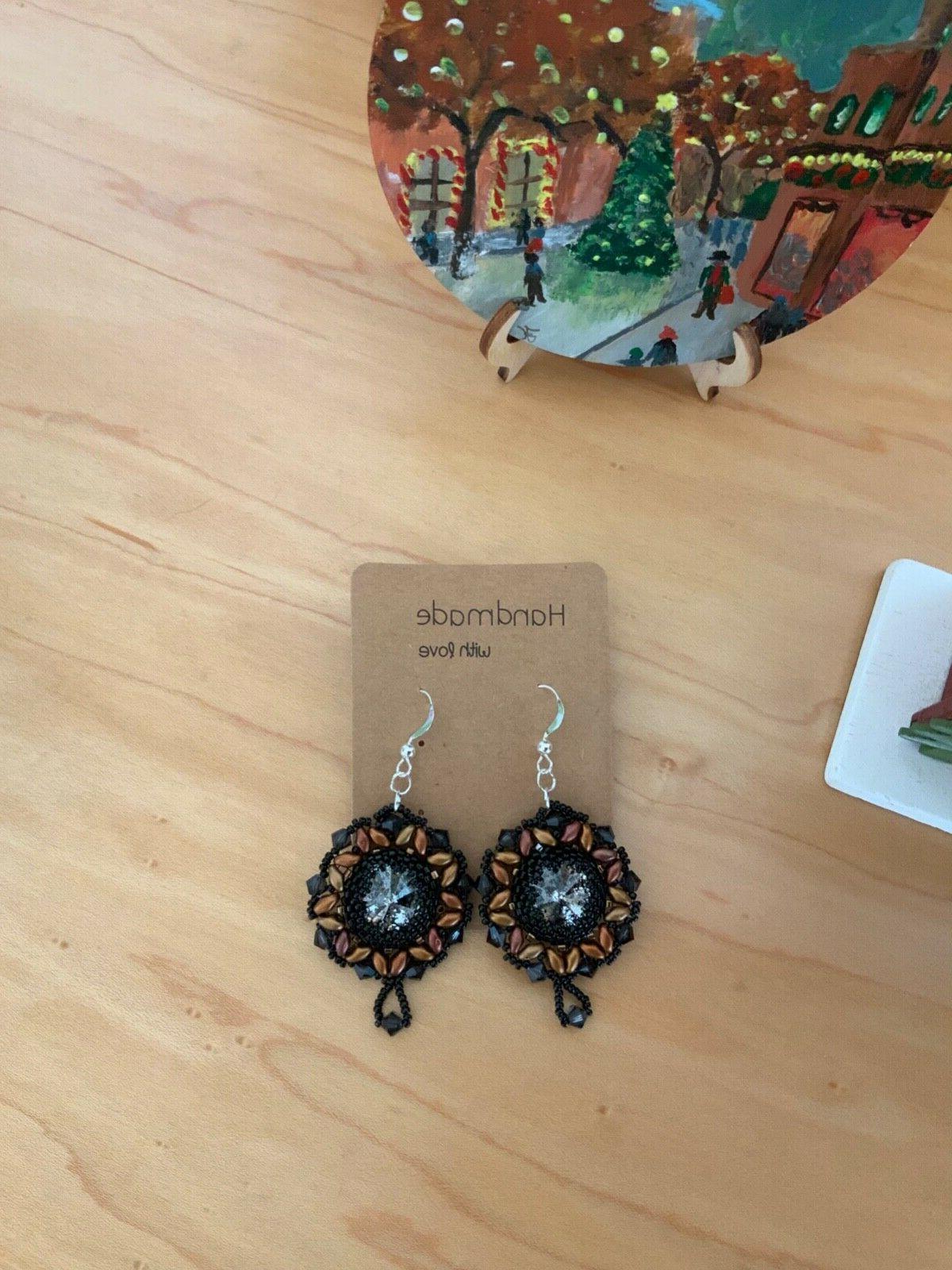 orecchini cerchio cristalli swarovski handmade argento 925