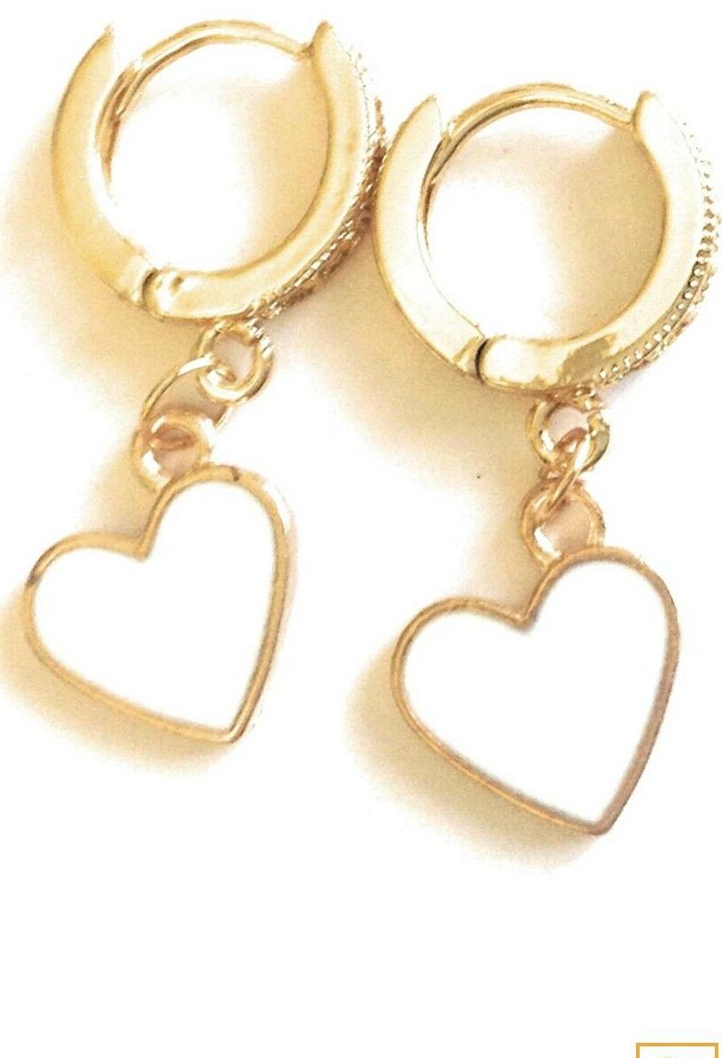 orecchini cerchio dorati con strass con cuori