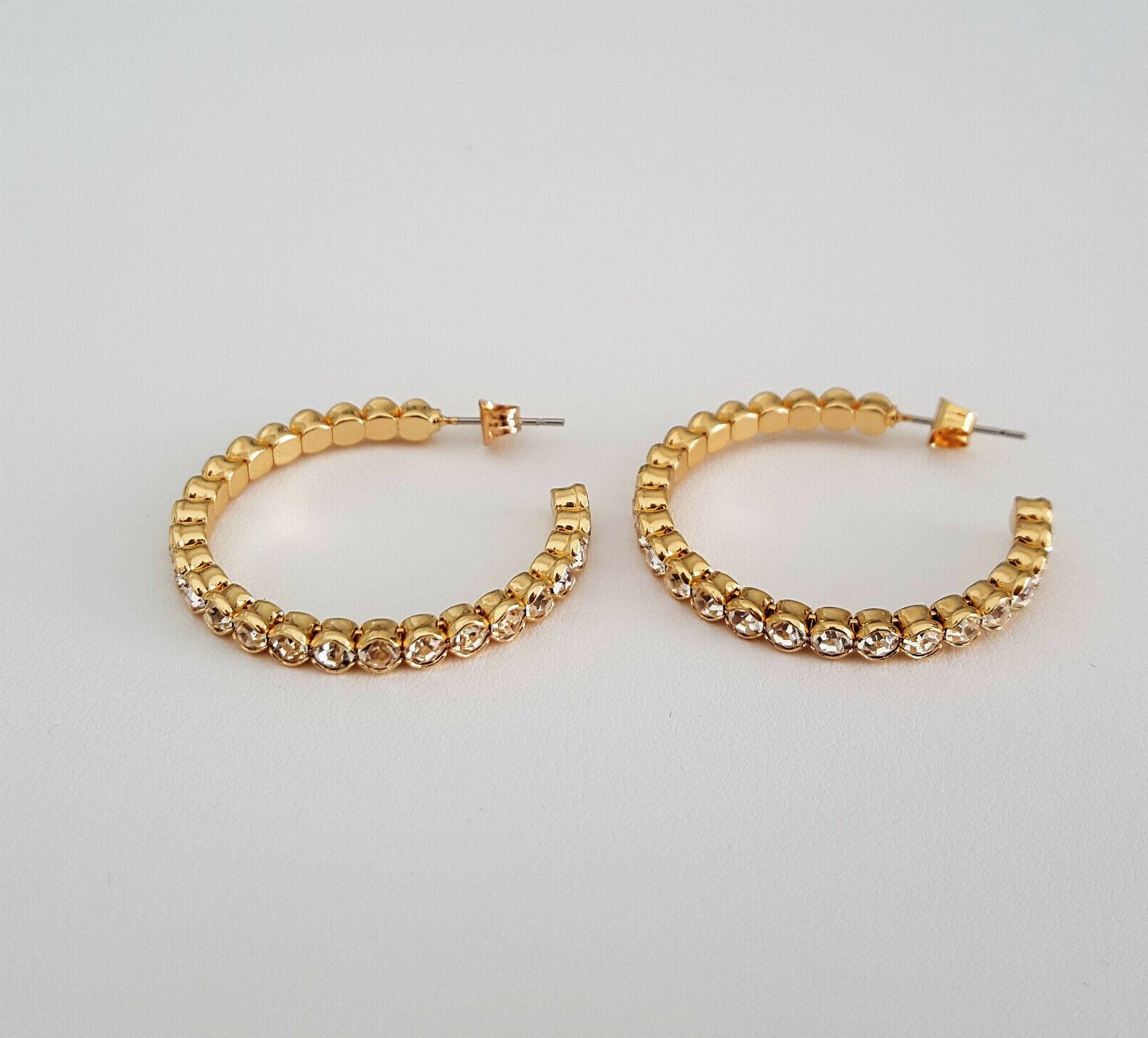 orecchini cerchio dorati con zirconi mod romantic