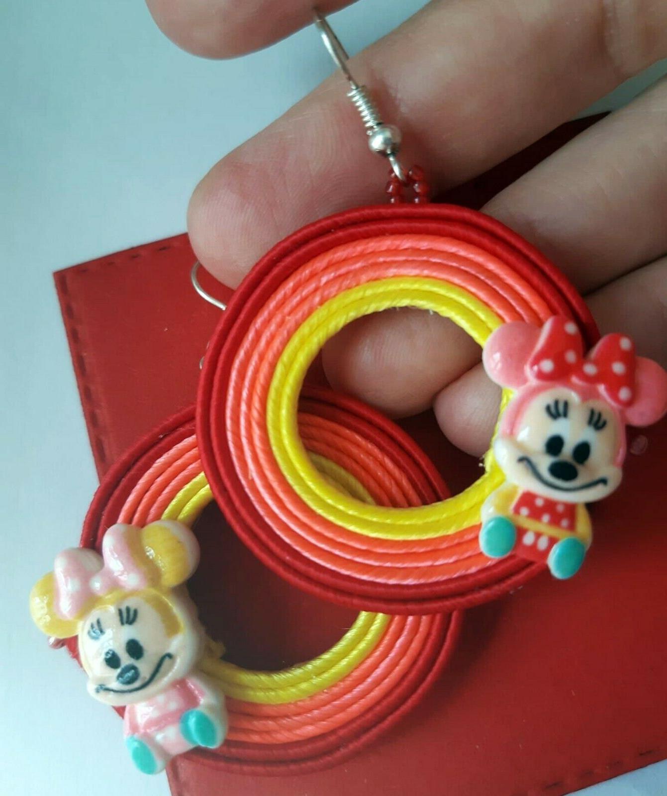 orecchini cerchio fatto a mano con minni