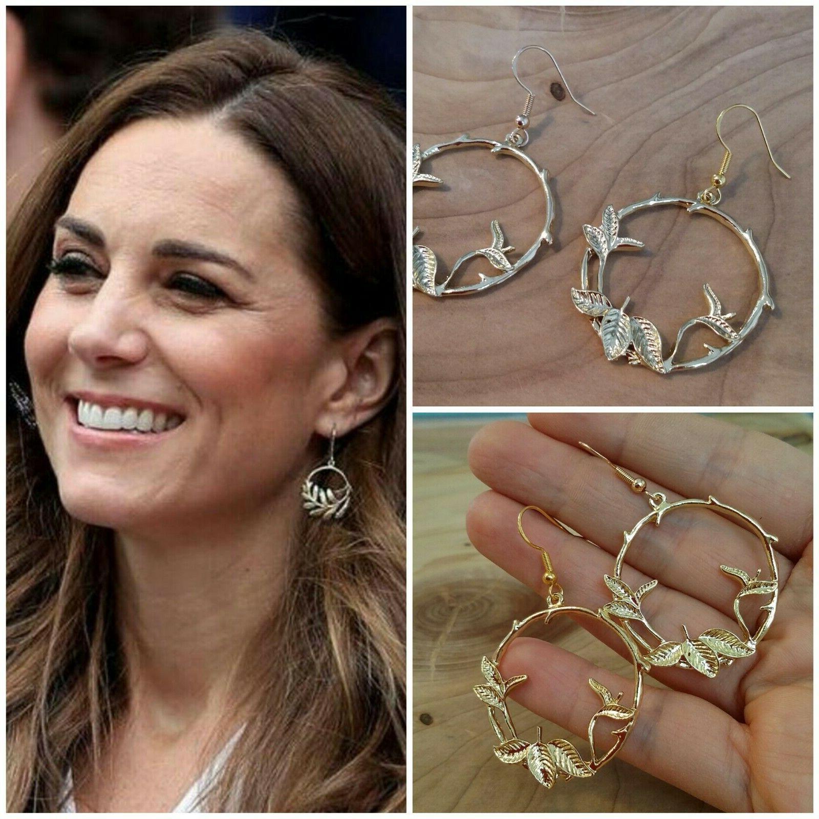orecchini cerchio fiori foglie kate middleton principessa