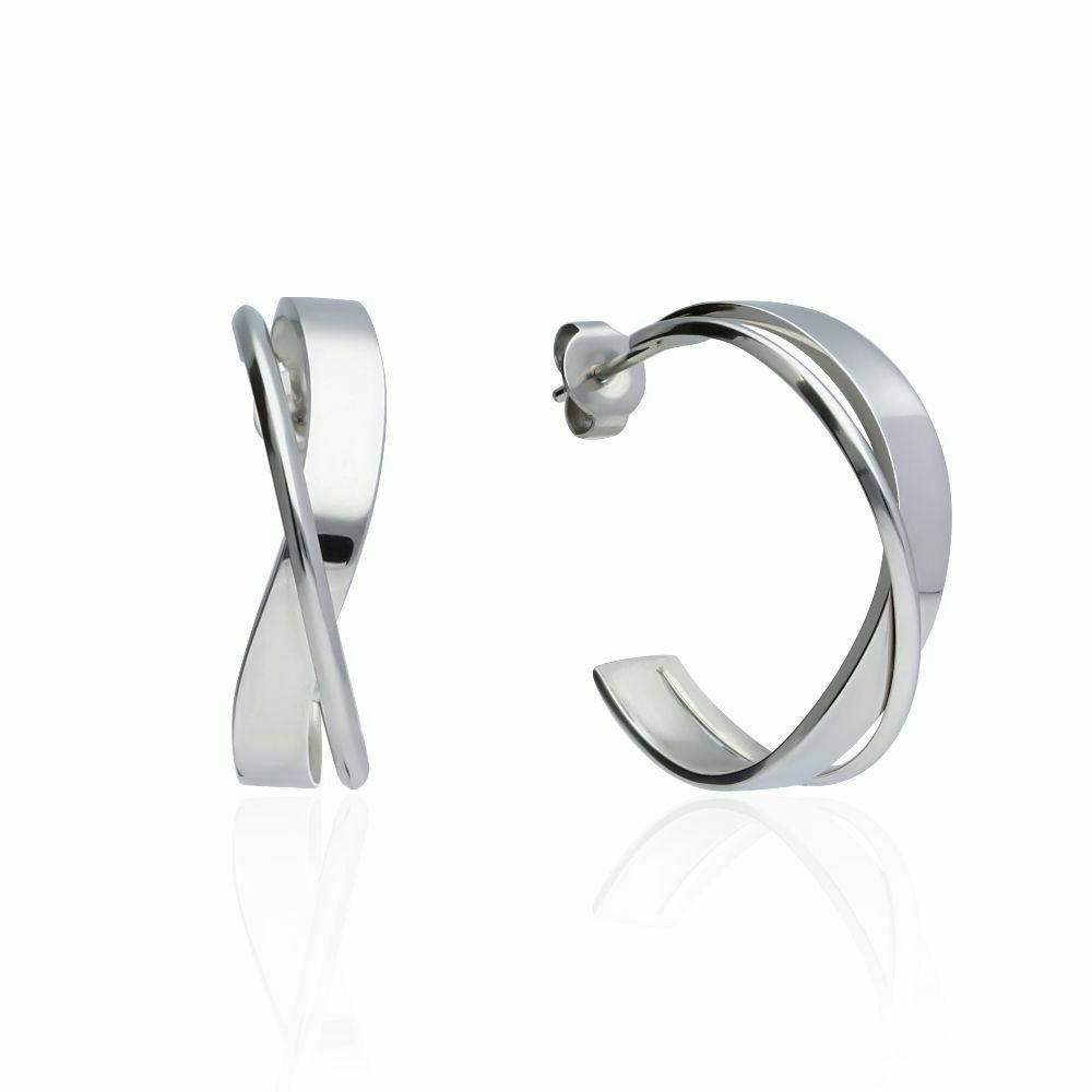 orecchini cerchio ondulato donna acciaio lady code